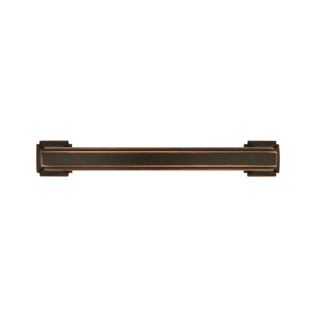 Bridges Pull 3-3/4 Inch (96mm) Center to Center Oil-Rubbed Bronze Highlighted Finish