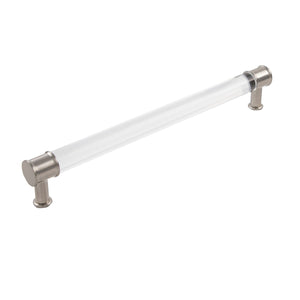 Midway Pull 12 Inch Center to Center Crysacrylic with Satin Nickel