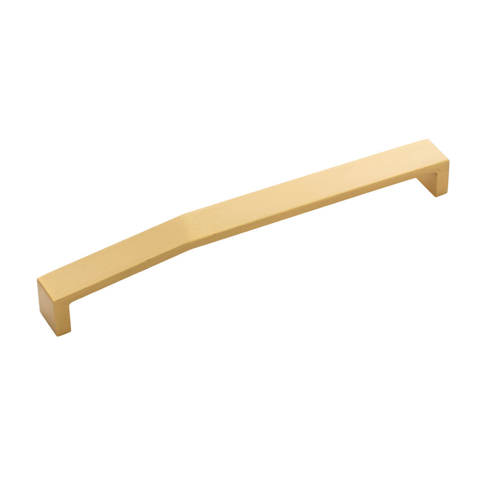 Veer Pull 8-13/16 Inch (224mm) Center to Center Brushed Golden Brass