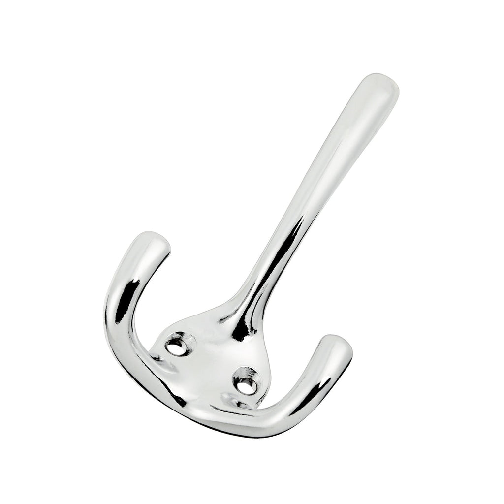 Hooks Coat Hook Triple 5/8 Inch Center to Center Chrome Finish