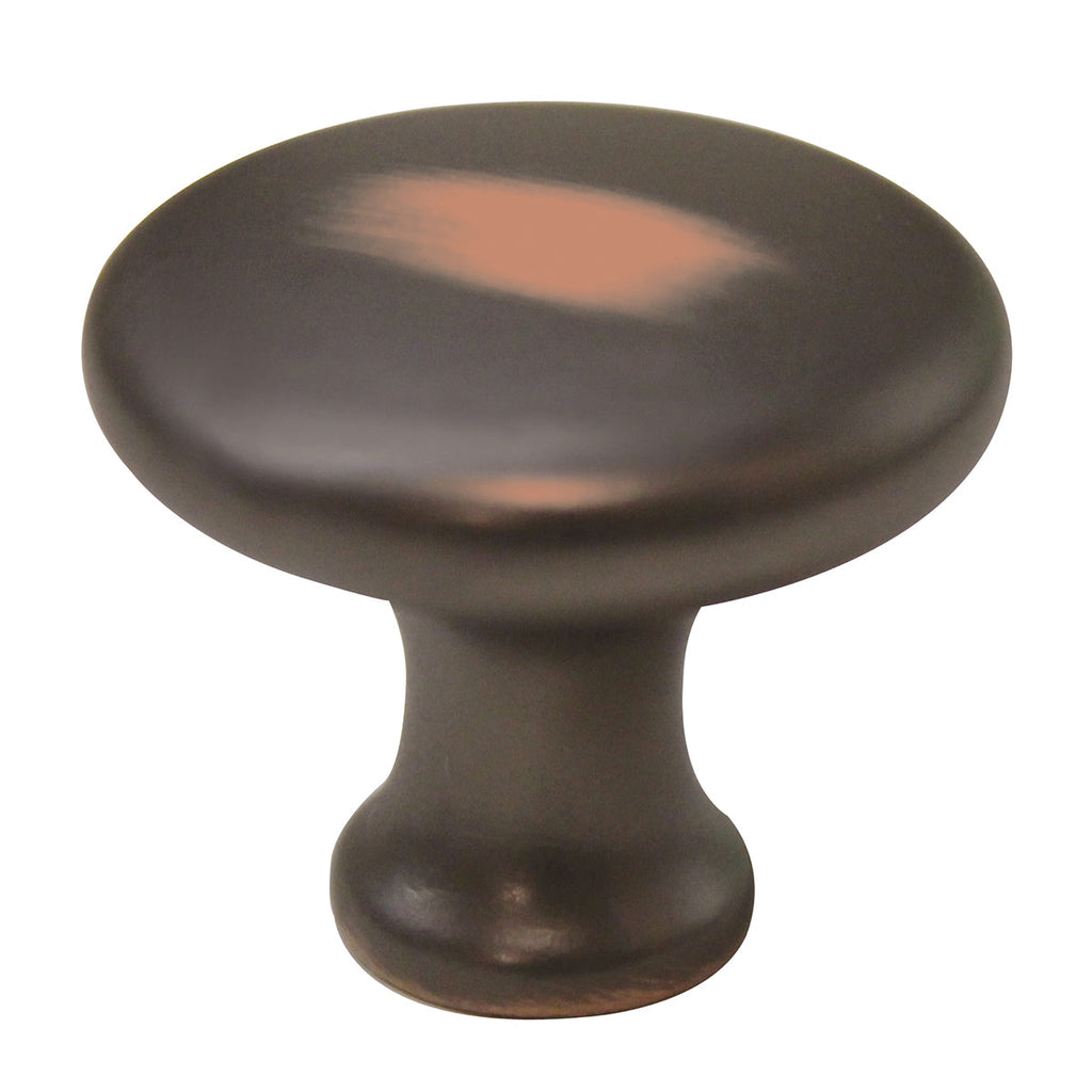 Conquest Knob 1-1/8 Inch Diameter Oil-Rubbed Bronze Highlighted Finish