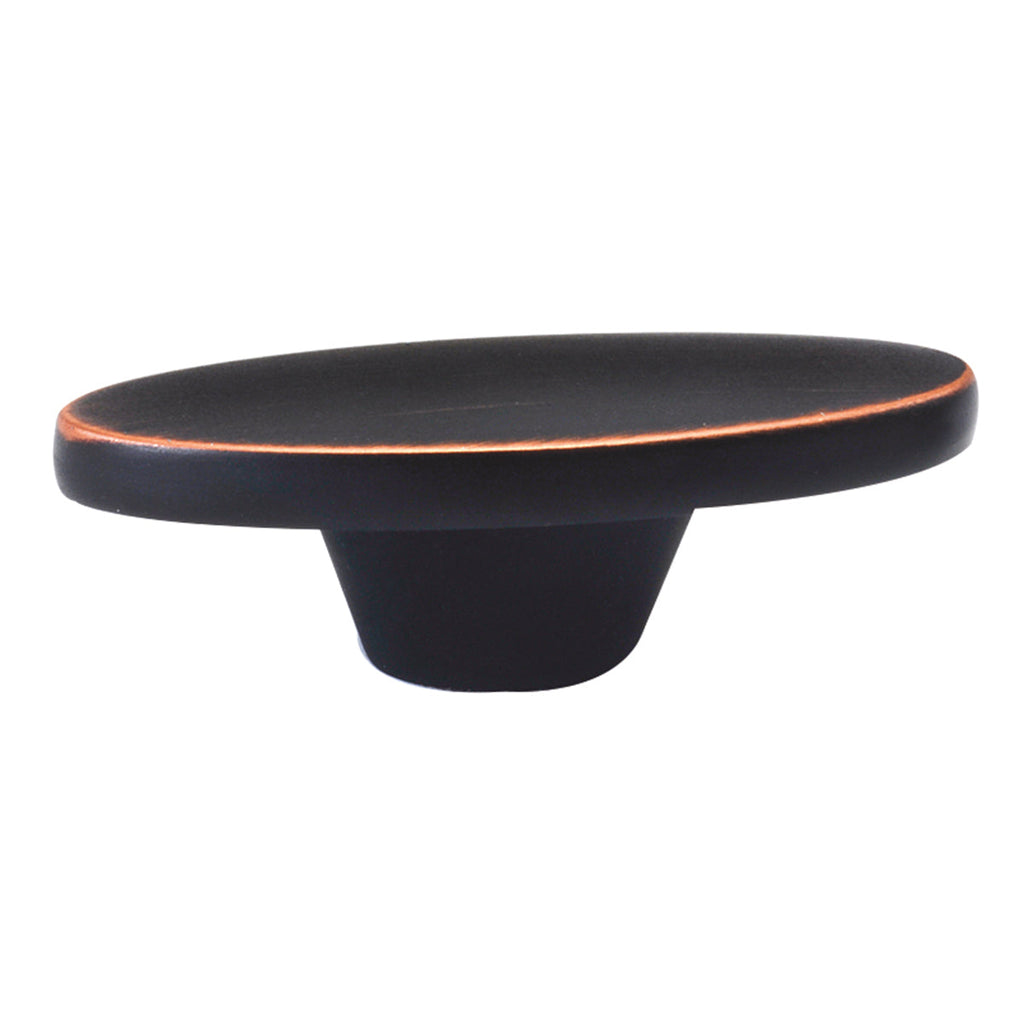 Luna Knob Oval 1-5/8 Inch x 15/16 Inch Vintage Bronze Finish