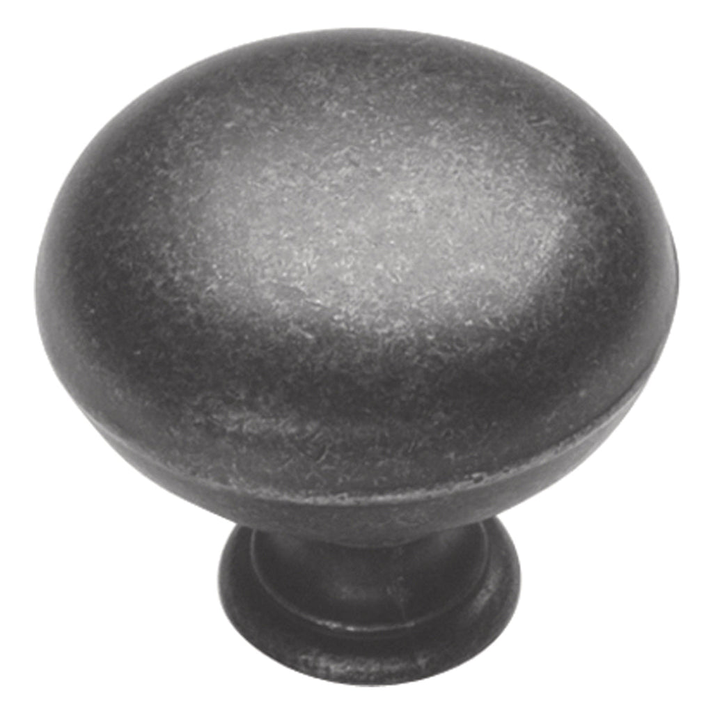 Manchester Knob 1-1/4 Inch Diameter Vibra Pewter Finish