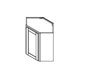 Hampton Pewter 24 in. Wide x 12 in. Deep x 30 in. Tall - Diagonal Wall Shaker Cabinet