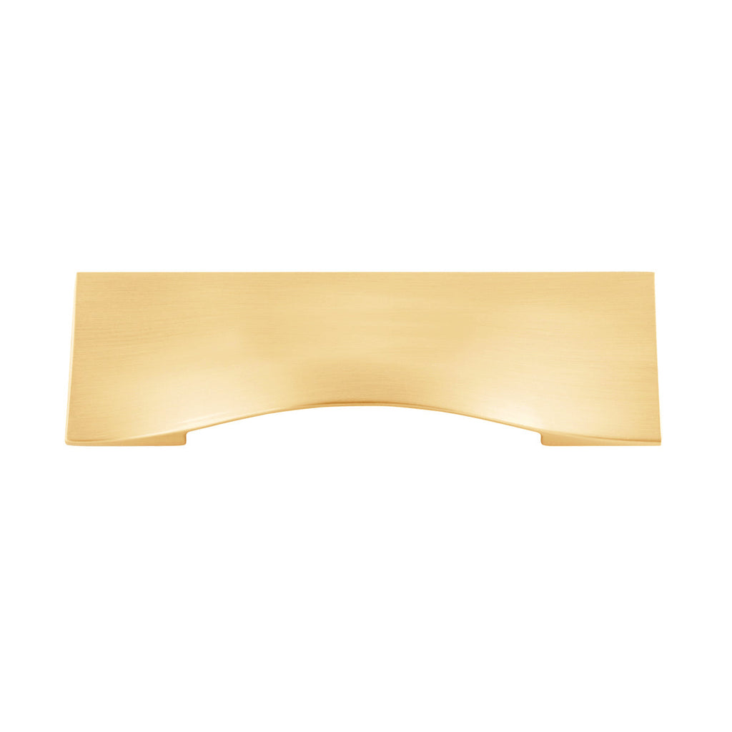 Emerge Cup Pull 3-3/4 Inch (96mm) Center to Center Brushed Golden Brass Finish