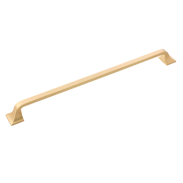 Forge Pull 12 Inch Center to Center Brushed Golden Brass
