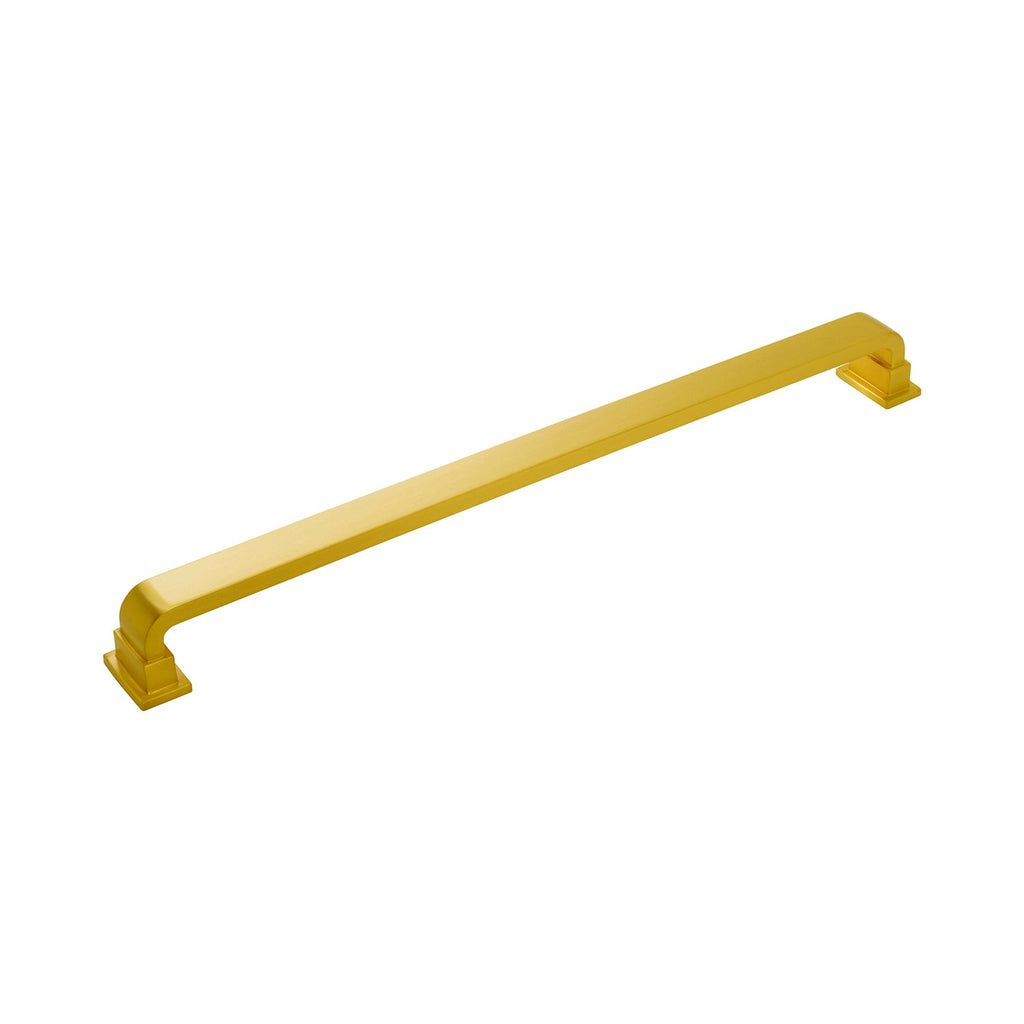 Brighton Appliance Pull 18 Inch Center to Center Brushed Golden Brass Finish