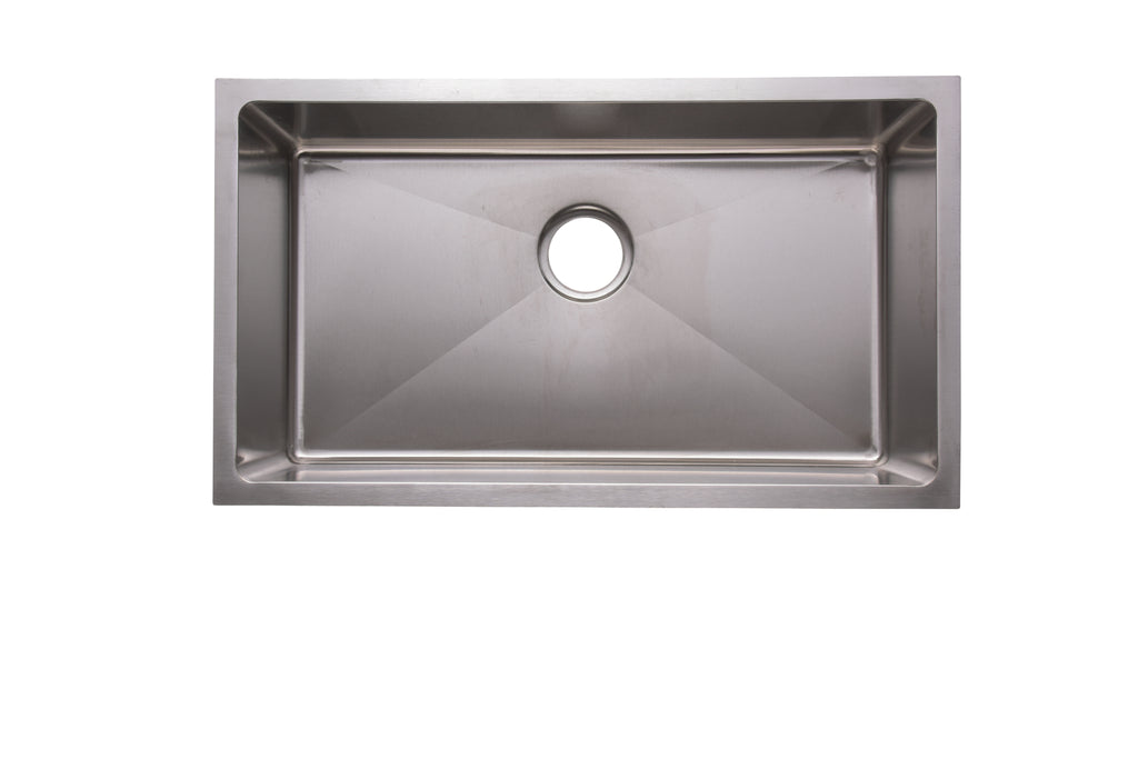 31" Single Basin Kitchen Undermount Sink ADA Compliant