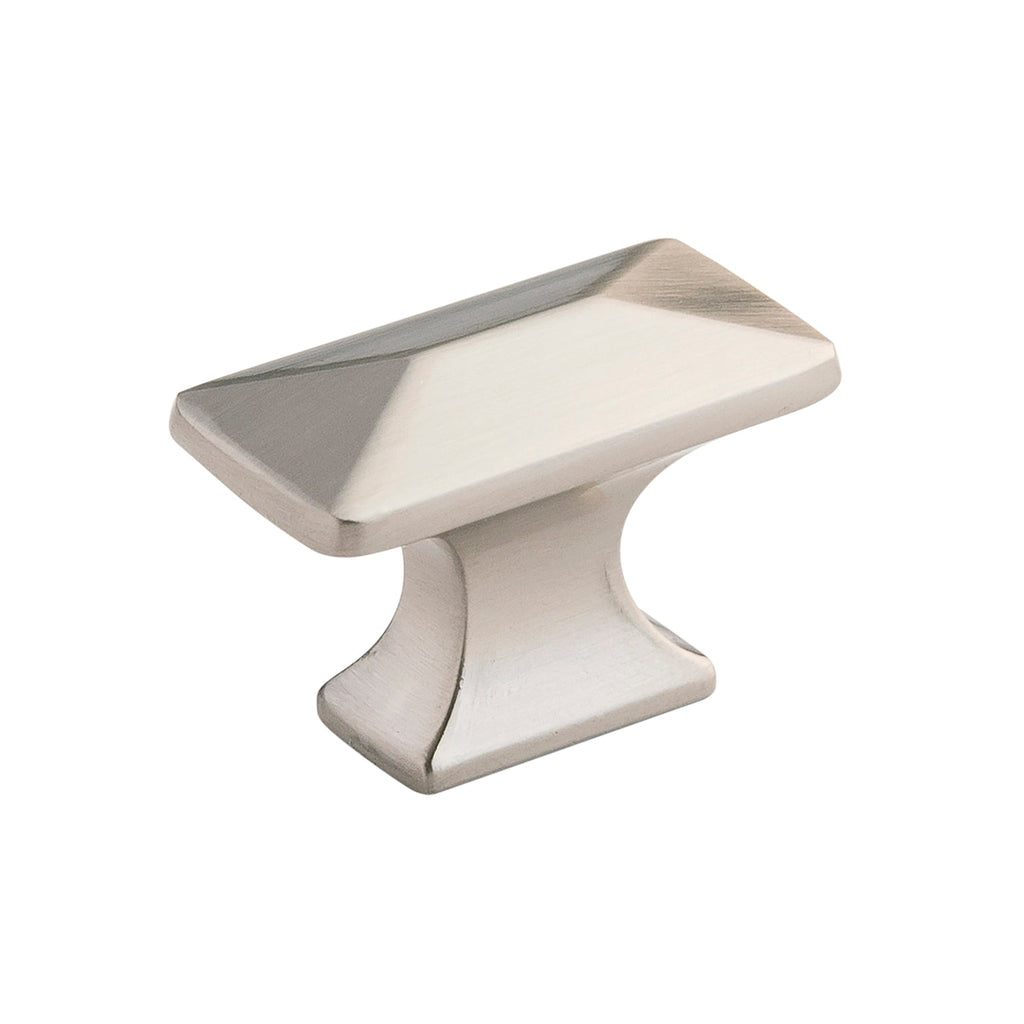 Bungalow Knob 1-1/4 Inch x 11/16 Inch Satin Nickel Finish