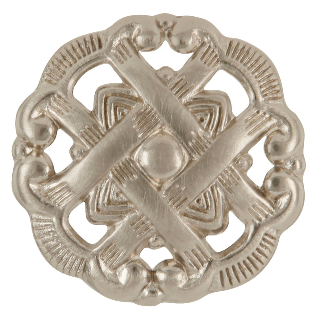 Cavalier Knob 1-1/2 Inch Diameter Satin Nickel Finish