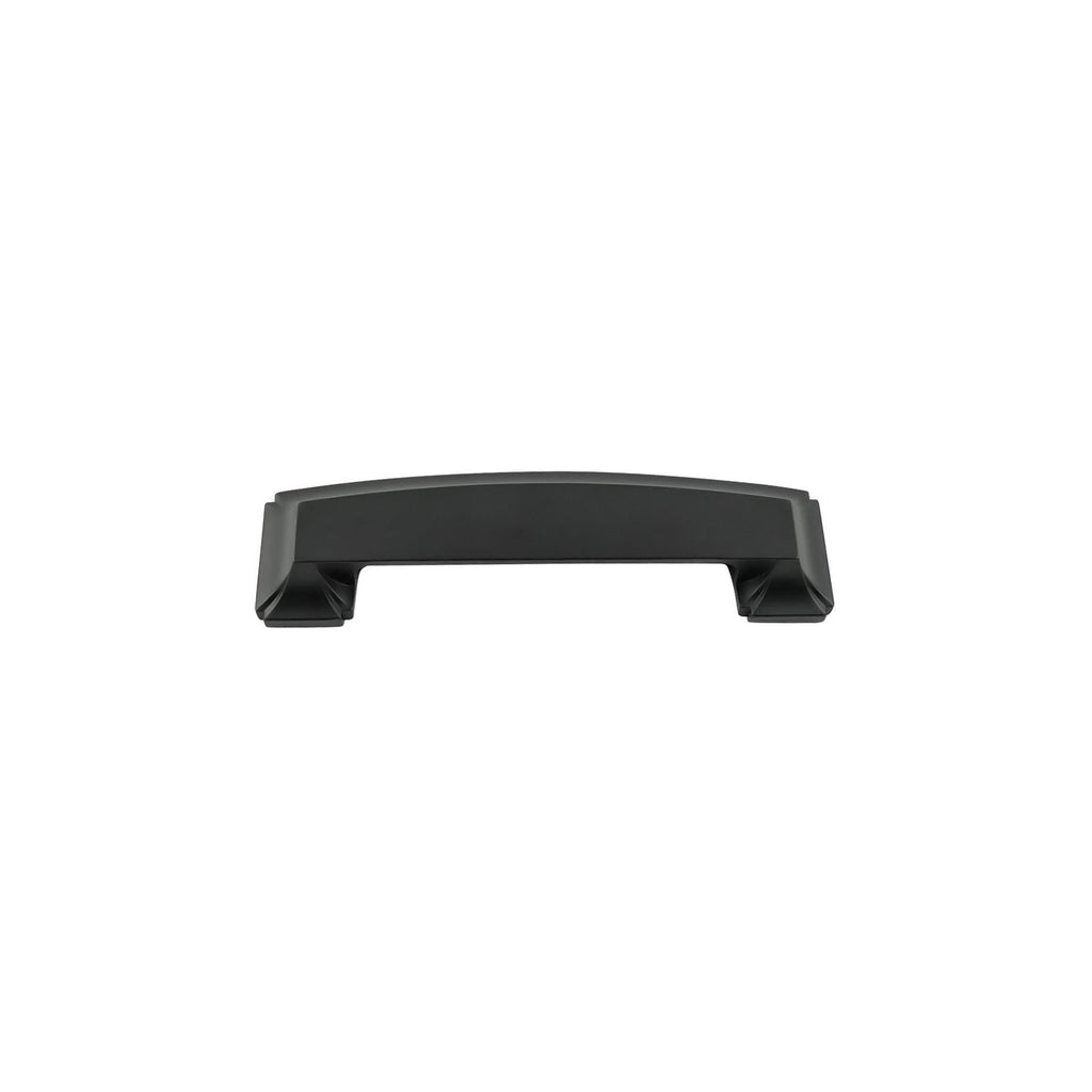 Bridges Cup Pull 3 Inch, 3-3/4 Inch (96mm) & 5-1/16 Inch (128mm) Center to Center Matte Black Finish
