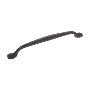 Refined Rustic Pull 8-13/16 Inch (224mm) Center to Center Black Iron
