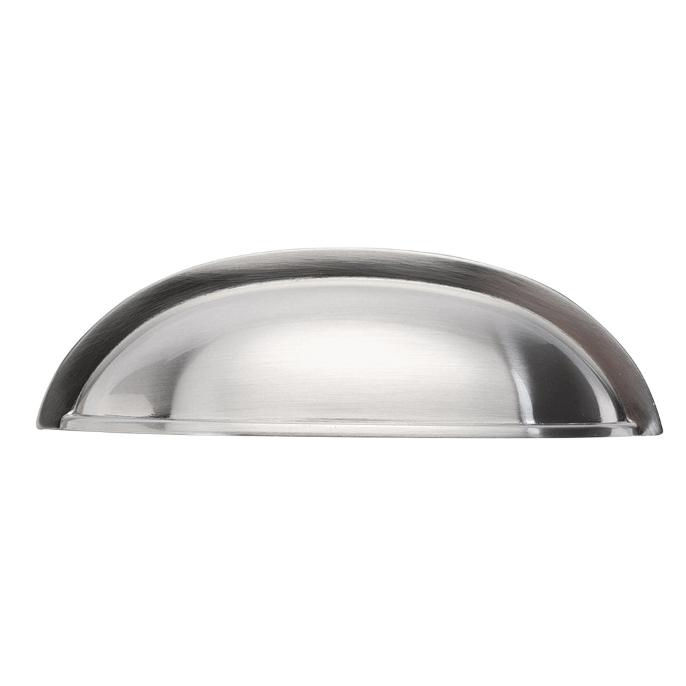 Cottage Cup Pull 3 Inch Center to Center Satin Nickel