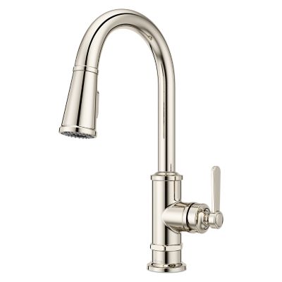Port Haven 1-Handle Pull Down Kitchen Faucet Polished Nickel