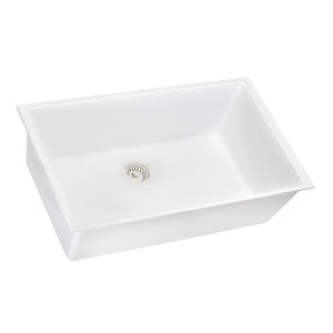 Kitchen Sink Granite Undermount 33x19 Single Bowl Artic White
