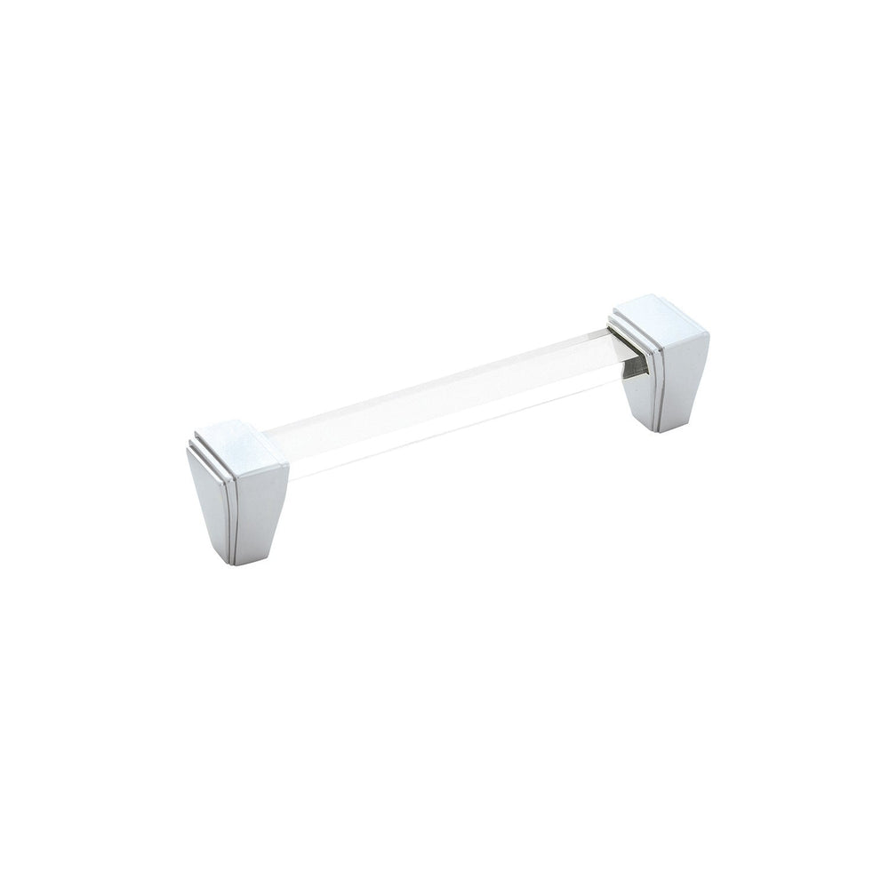 Belleclaire Pull 5-1/16 Inch (128mm) Center to Center Crysacrylic with Polished Nickel