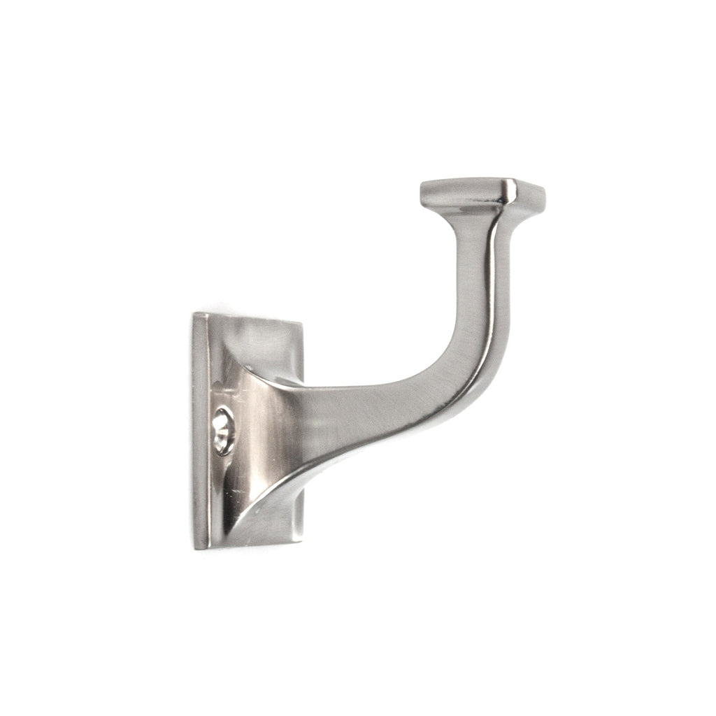 Forge Single Prong Hook 2-3/4 Inch Long Satin Nickel Finish