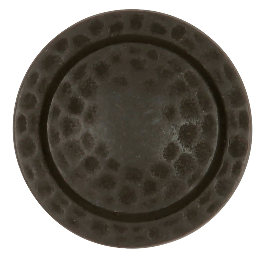 Mountain Lodge Knob 1-3/8 Inch Diameter Black Iron Finish
