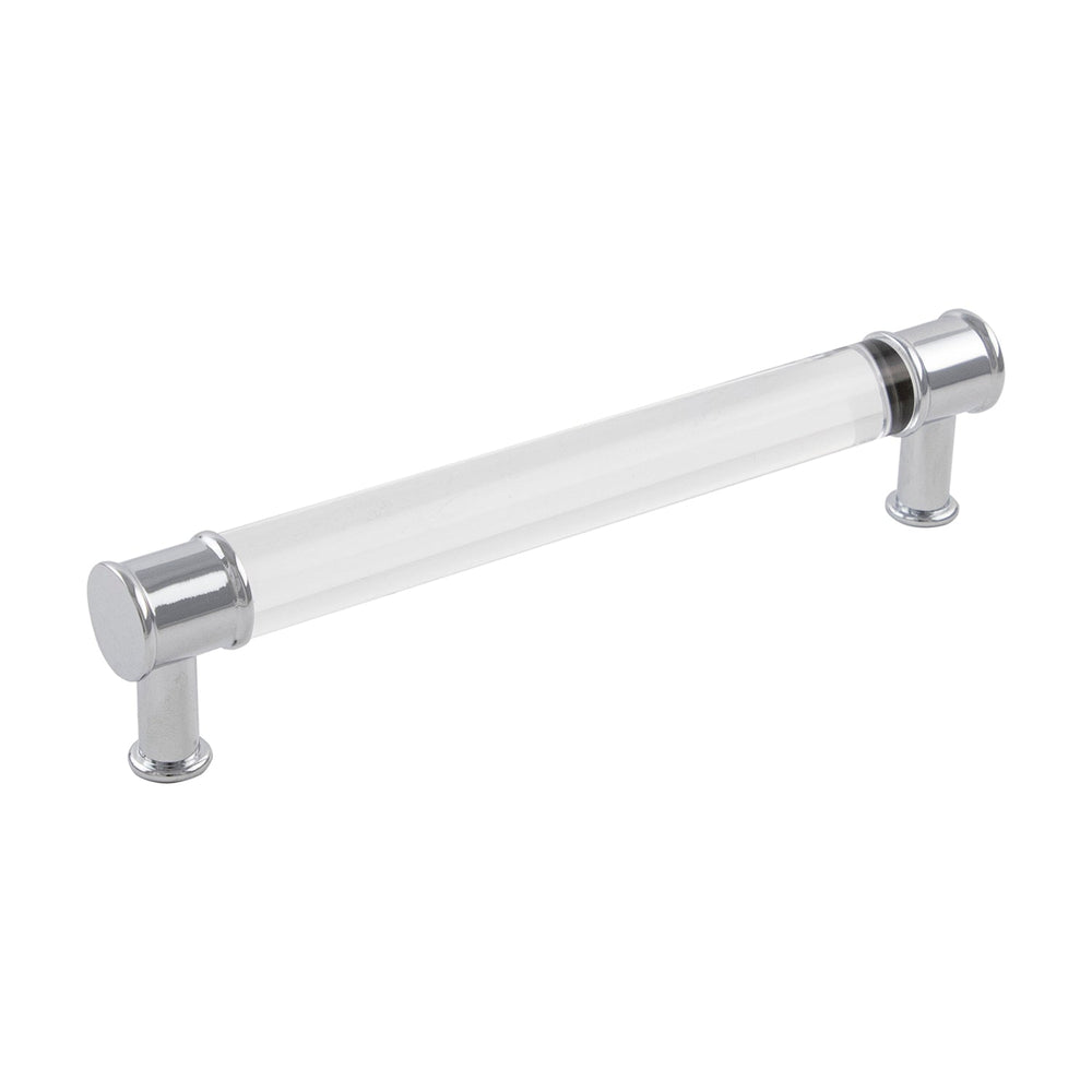 Midway Pull 6-5/16 Inch (160mm) Center to Center Crysacrylic with Chrome