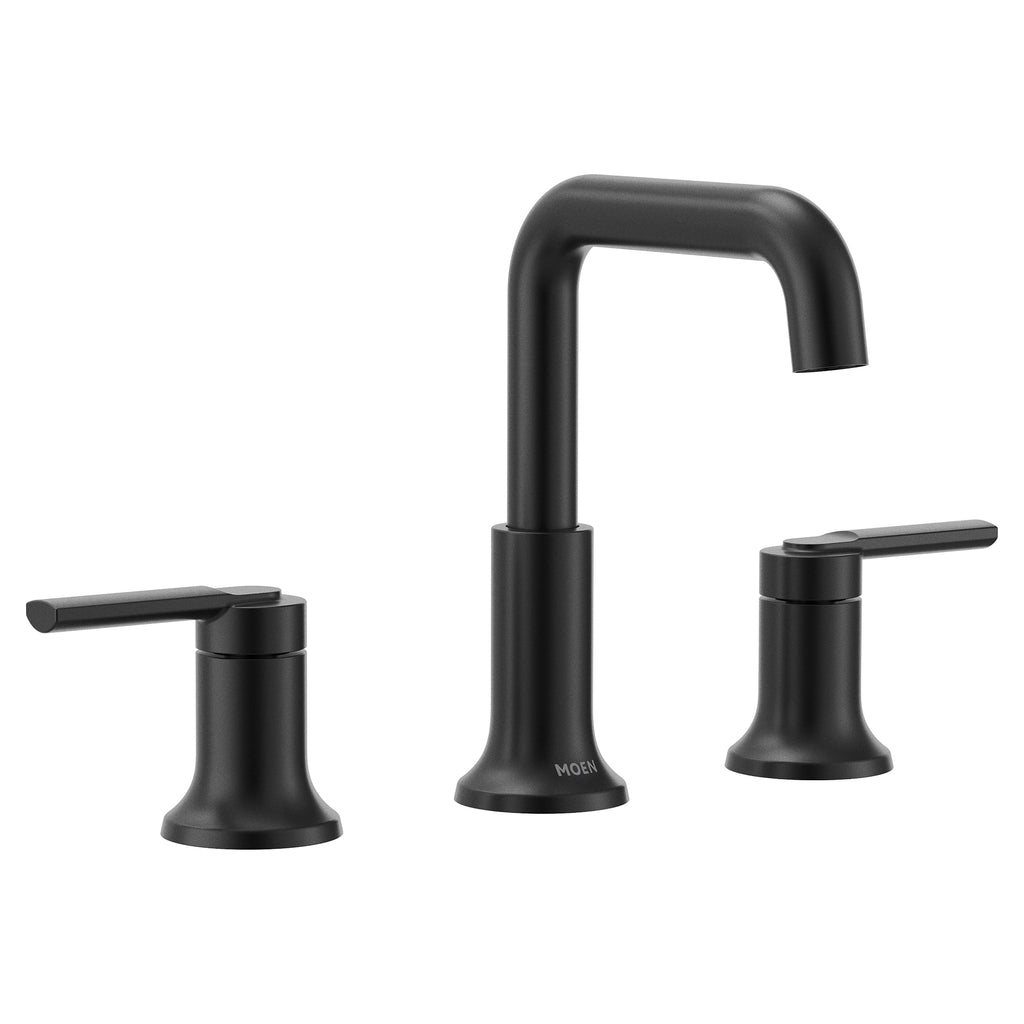 MOEN® Zyla™  Two-Handle Widespread Matte Black High-Arc Bathroom Faucet