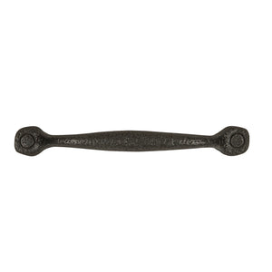 Refined Rustic Pull 5-1/16 Inch (128mm) Center to Center Black Iron