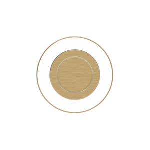 Midway Knob 1-1/4 Inch Diameter Crysacrylic with Brushed Golden Brass