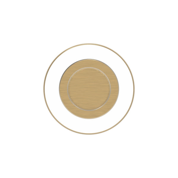 Midway Knob 1-1/4 Inch Diameter Crysacrylic with Brushed Golden Brass