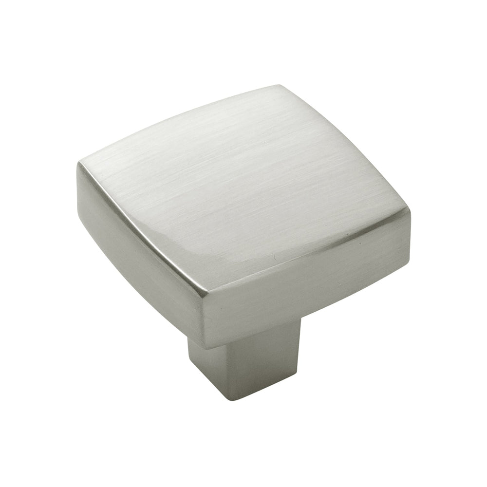 Coventry Knob 1-1/4 Inch Square Satin Nickel