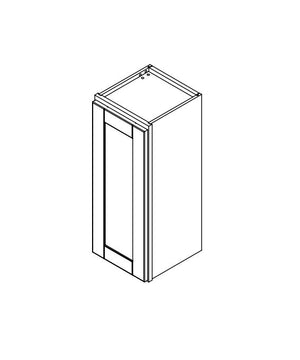 Hampton Pewter Clear Glass Door for 12 in. Wide x 12 in. Deep x 30 in. Tall - Wall Shaker Cabinet