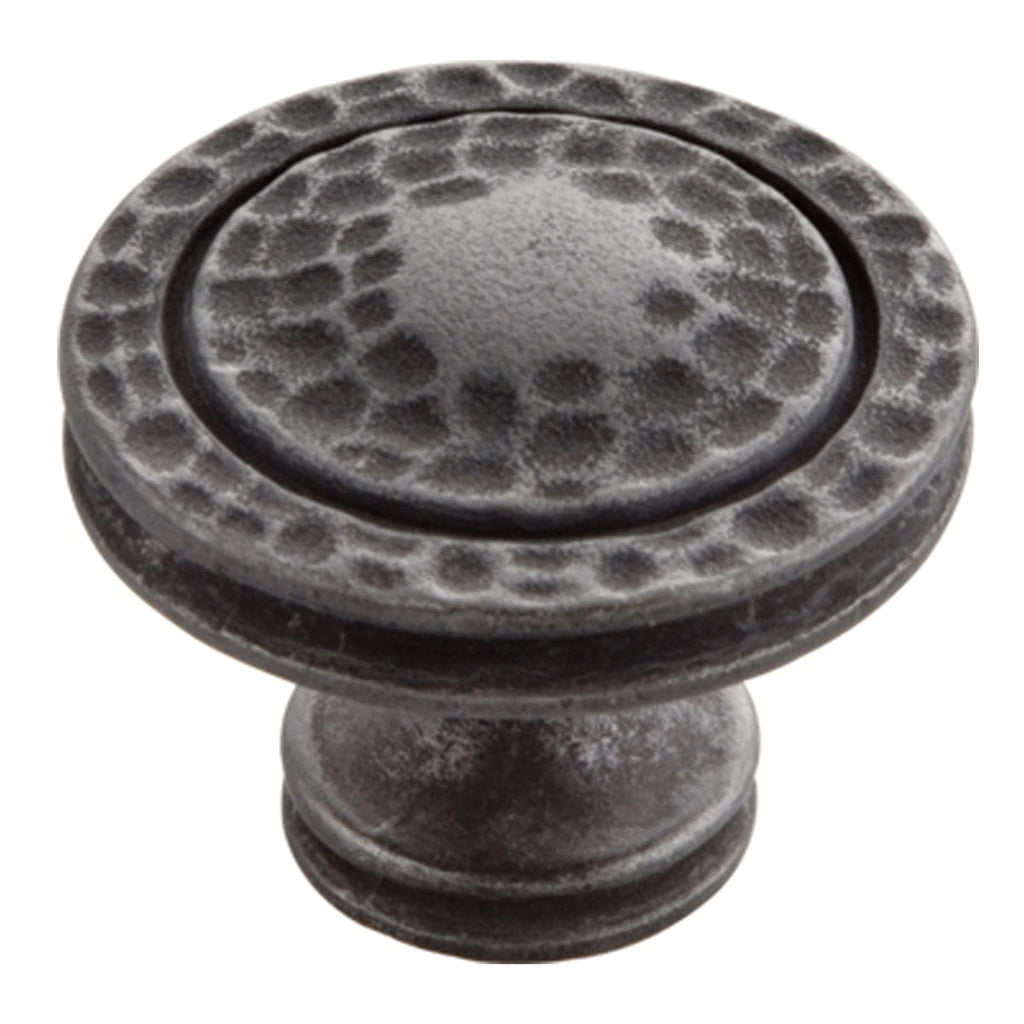 Mountain Lodge Knob 1-3/8 Inch Diameter Black Iron Finish