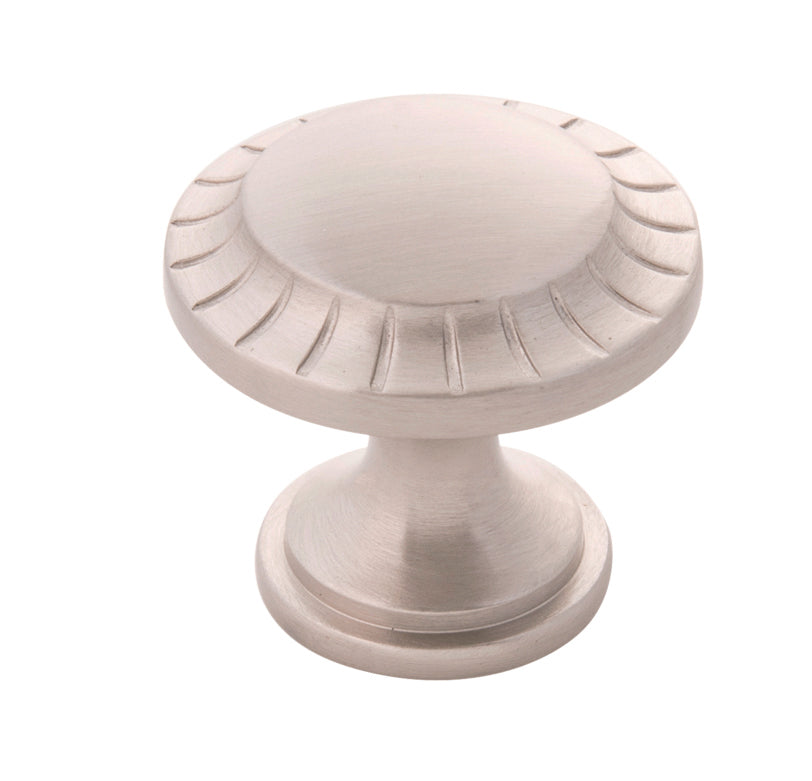 Vintage 1900 Knob 1-3/16 Inch Diameter Satin Nickel