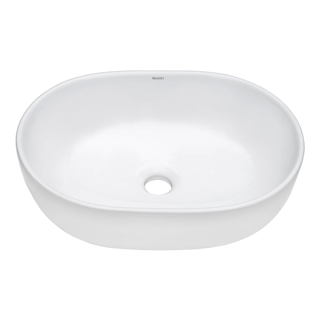 19 x 14 '' Bathroom Vessel Sink White Oval Above Counter Vanity Porcelain Ceramic