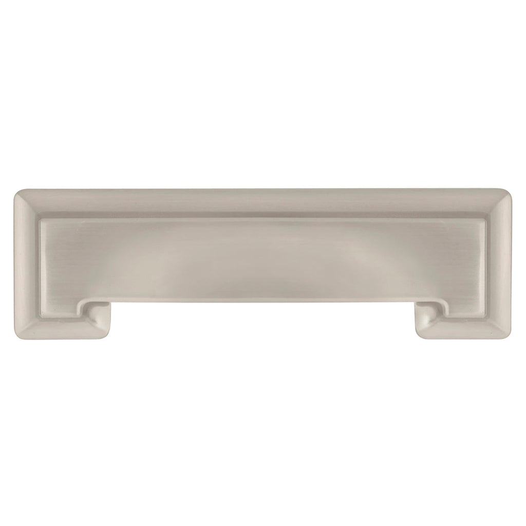 Studio Cup Pull 3 Inch & 3-3/4 Inch (96mm) Center to Center Satin Nickel Finish