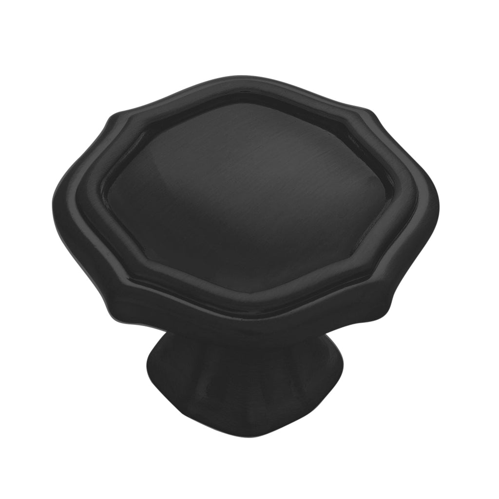 Trellis Knob 1-1/2 Inch Diameter Matte Black Finish