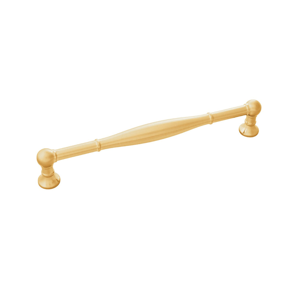 Fuller Pull 7-9/16 Inch (192mm) Center to Center Brushed Golden Brass Finish