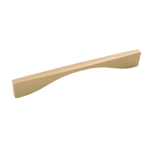 Channel Pull 7-9/16 Inch (192mm) Center to Center Brushed Golden Brass