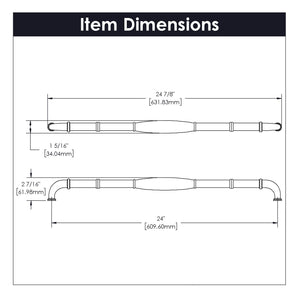 Williamsburg Appliance Pull 24 Inch Center to Center Stainless Steel