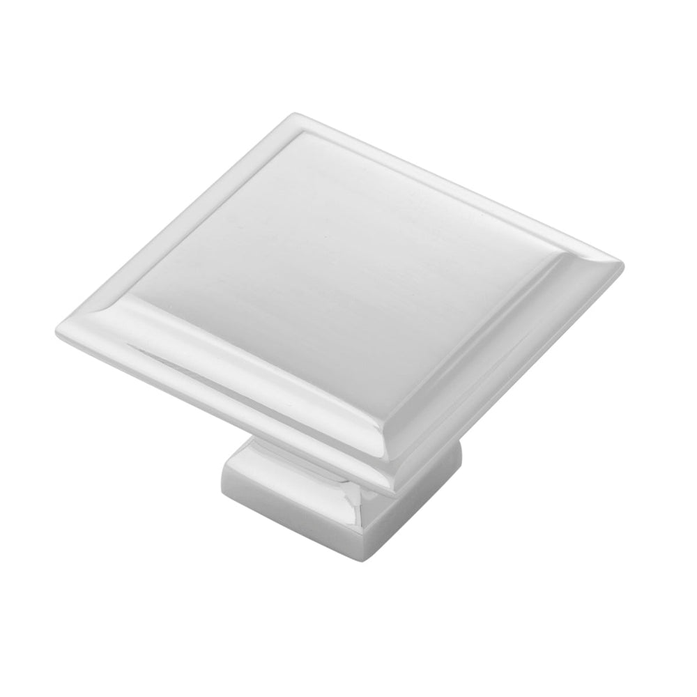 Studio II Knob 1-1/2 Inch Square Polished Nickel