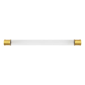 Midway Pull 8-13/16 Inch (224mm) Center to Center Crysacrylic with Brushed Golden Brass
