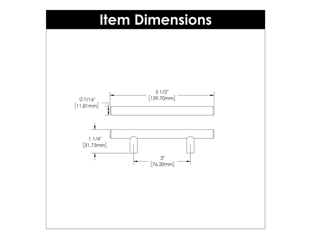 Bar Pulls Pull 3 Inch Center to Center Stainless Steel Finish