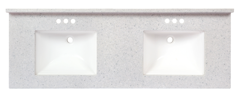 Pronto Vanity Frost 22'' x 61'' Top Matte Double