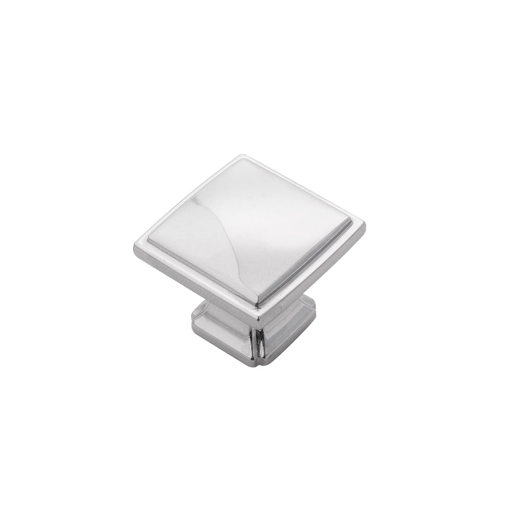 Bridges Knob 1-1/4 Inch Square Chrome Finish