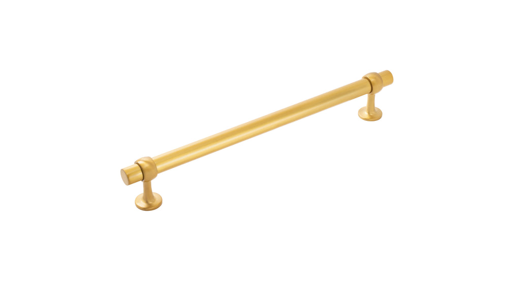 Ostia Appliance Pull 12 Inch Center to Center Brushed Golden Brass