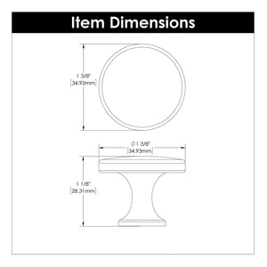 Forge Knob 1-3/8 Inch Diameter Chrome