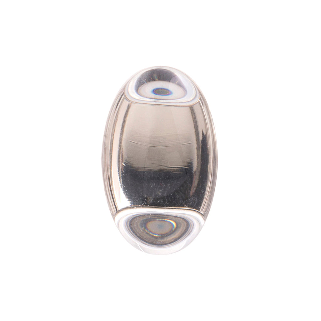 Crystal Palace Knob 1-1/4 Inch x 3/4 Inch Glass with Satin Nickel Finish