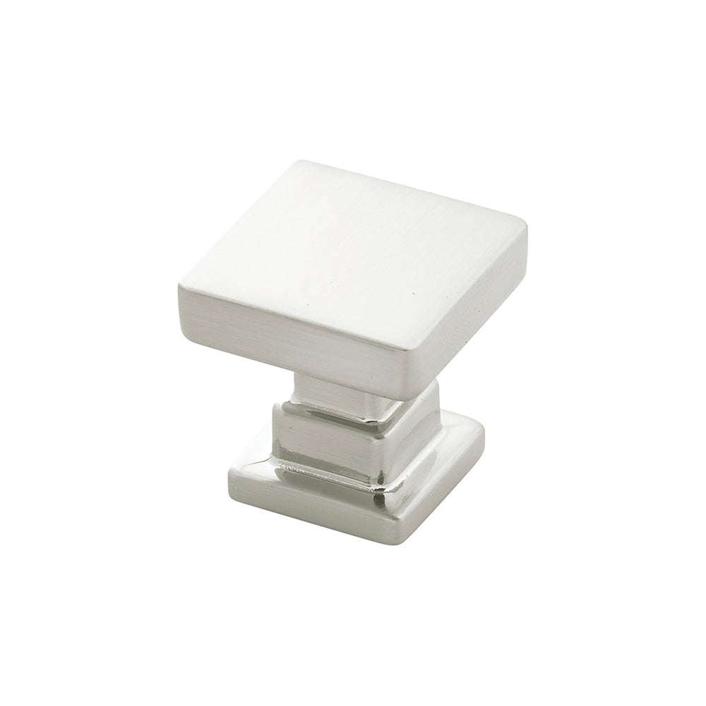 Brighton Knob 1 Inch Square Satin Nickel