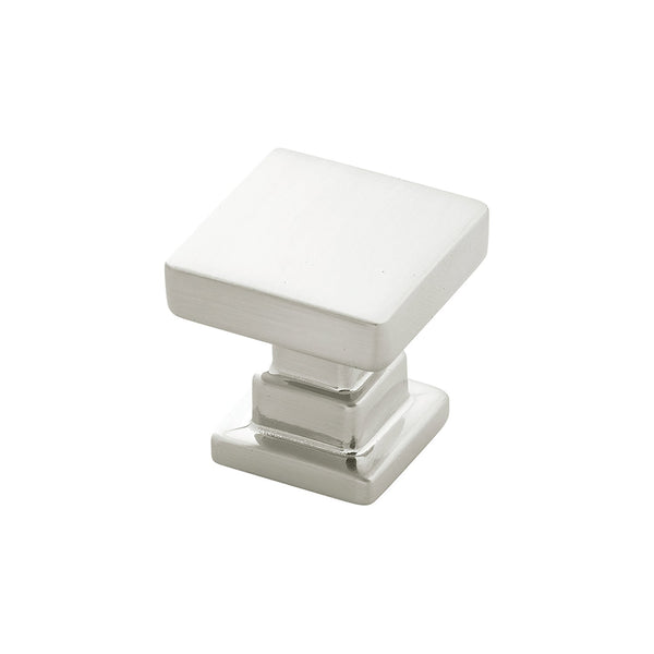Brighton Knob 1 Inch Square Satin Nickel