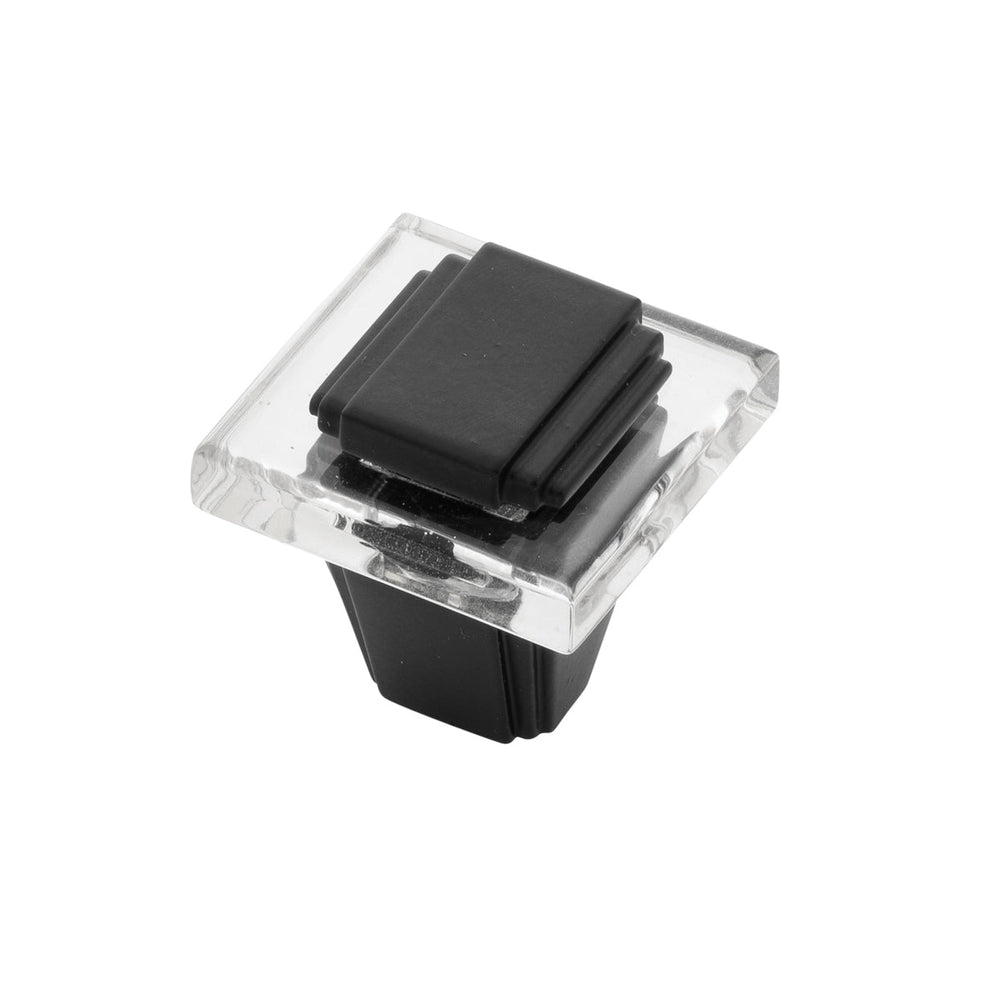 Belleclaire Knob 1-1/4 Inch Square Matte Black