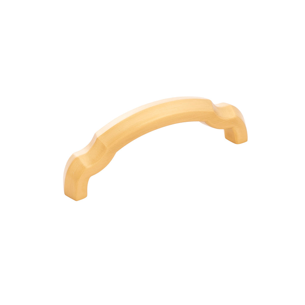 Veranda Pull 3 Inch Center to Center Brushed Golden Brass