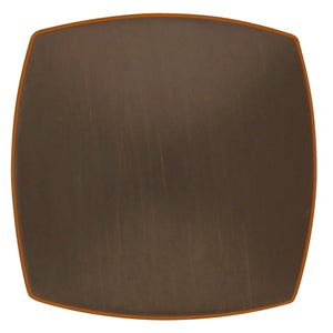 Euro-Contemporary Knob 1-1/2 Inch Square Oil-Rubbed Bronze Highlighted